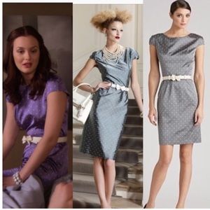 Christian Dior Navy Polka Dot Dress